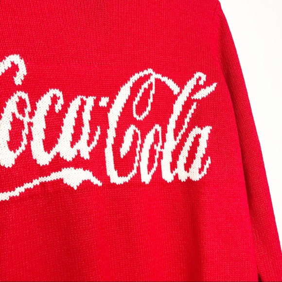 Coca Cola Red chunky Knit graphic logo sweater - Picture 4 of 6